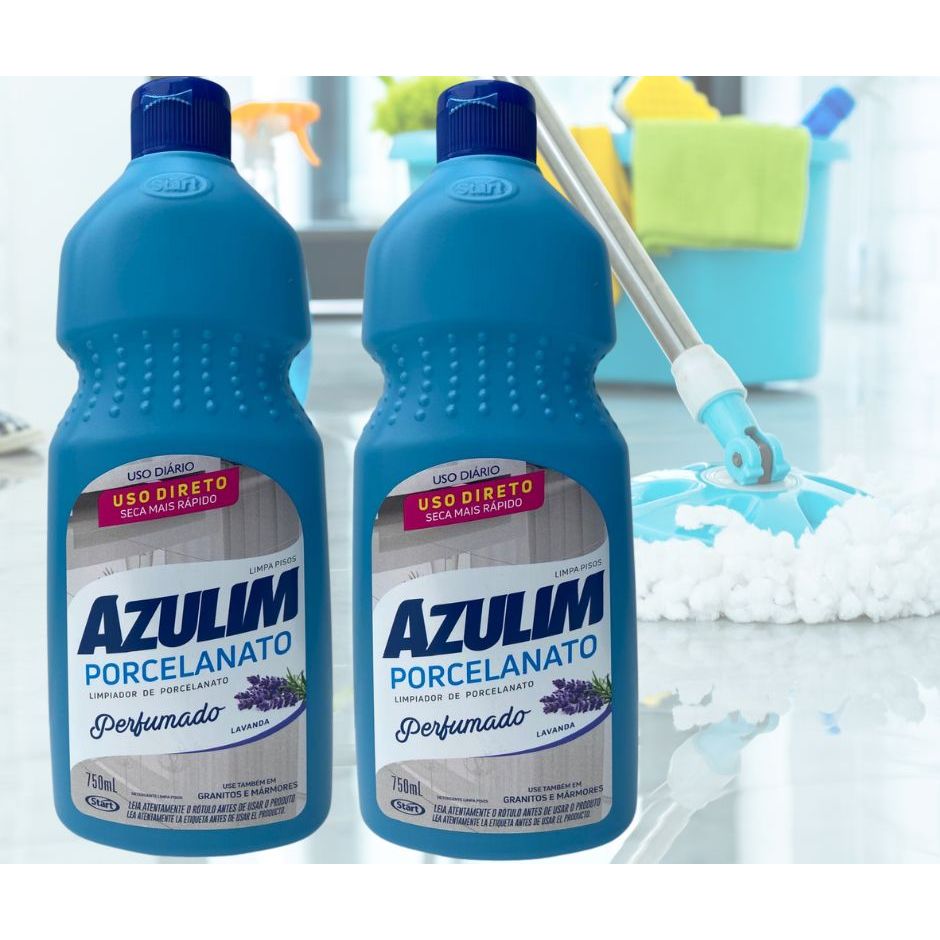 LIMPA PISO AZULIM PORCELANATOS GRANITO MARMORE LAVANDA 750ML em Oferta na Shopee