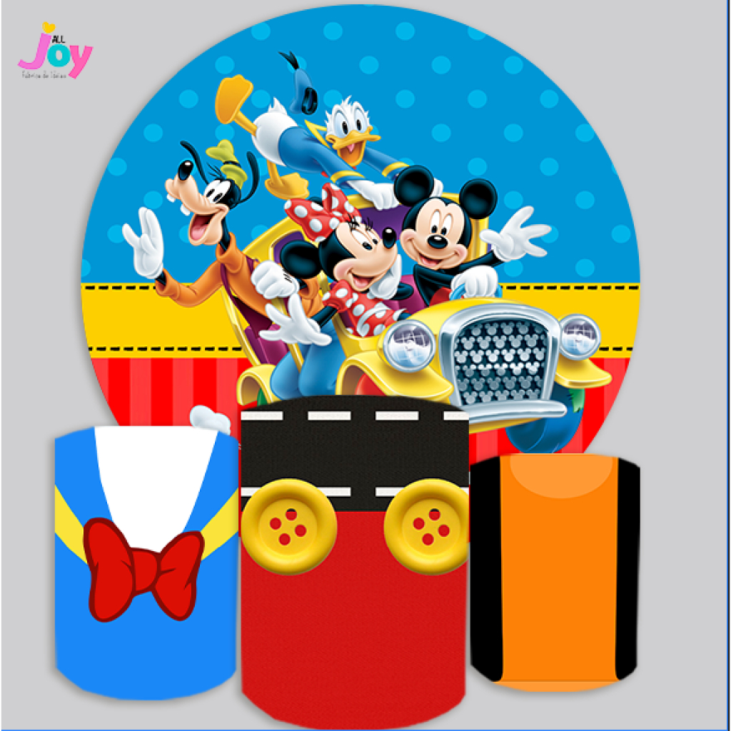 Trio Capas Cilindros + Painel Turma do Mickey Veste Fácil em Oferta na Shopee