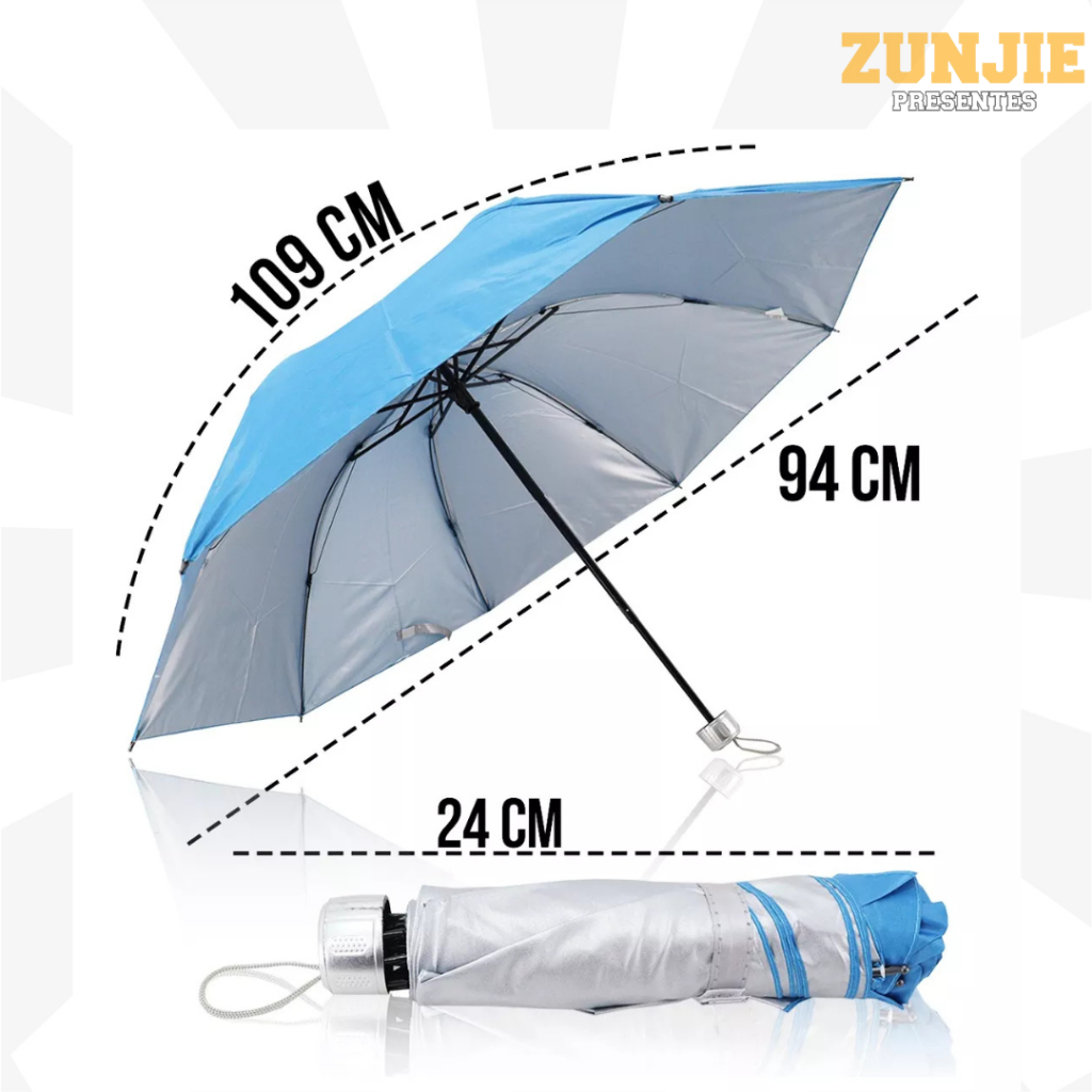 Sombrinha Guarda Chuva Cabe Na Bolsa Com Proteção Solar Uv  SZJ-015