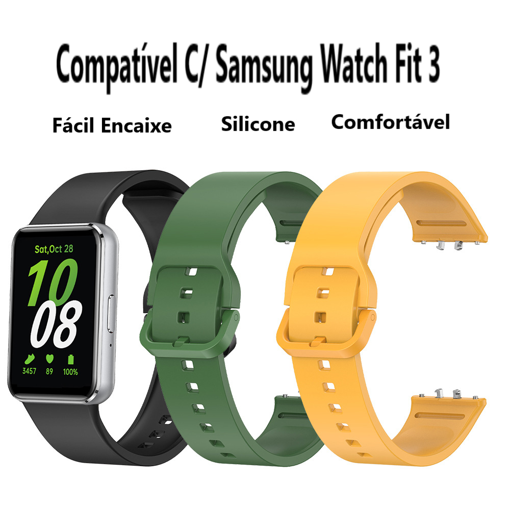 Pulseira De Silicone Com Fecho Compatível Com Galaxy Fit 3 R390 em Oferta na Shopee