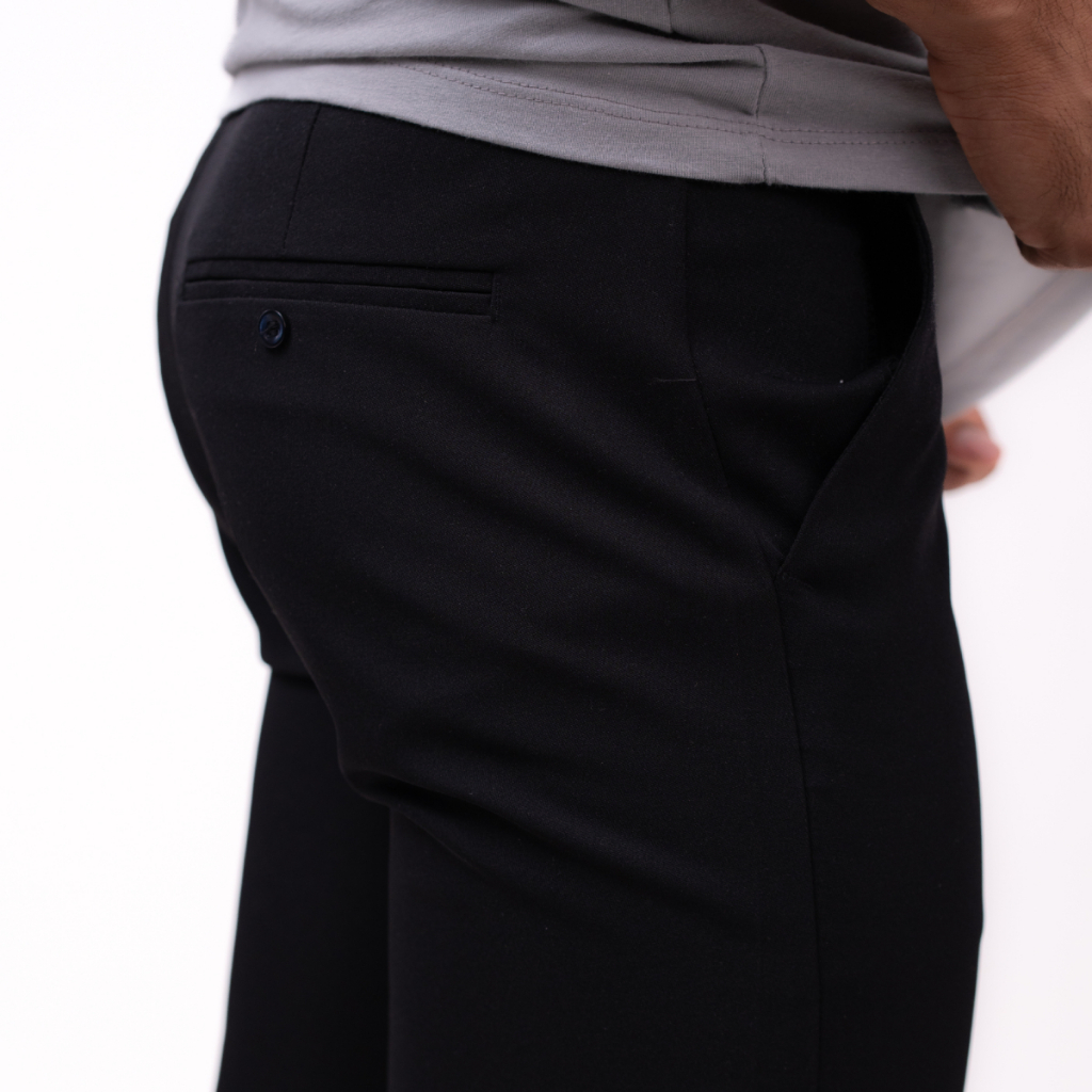 Detalhes do Calca Alfaiataria Masculina Premium com Elastano Esporte Fino Bolso Invisivel