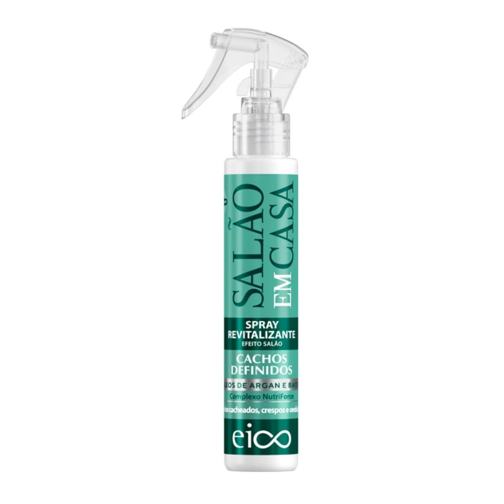 Eico Spray Leave-in Revitalizante Proteção Térmica Filtro UV Salão Em Casa Cachos Definidos Óleo Argan Baobá 120ml em Oferta na Shopee