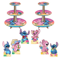 stitch e angel Kit Baleiros + Totens De Mesa decoração de festa temática
