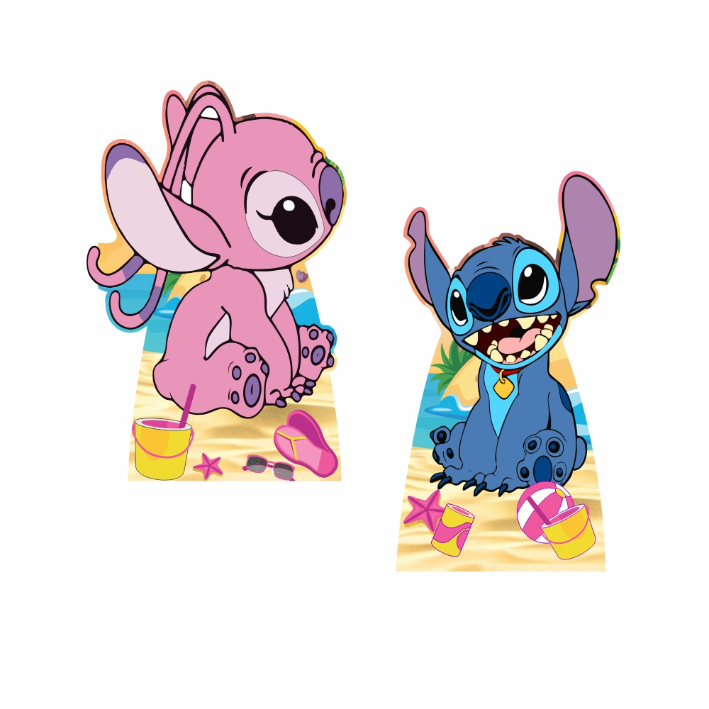 stitch e angel Kit Baleiros + Totens De Mesa decoração de festa temática — imagem 2 de 2