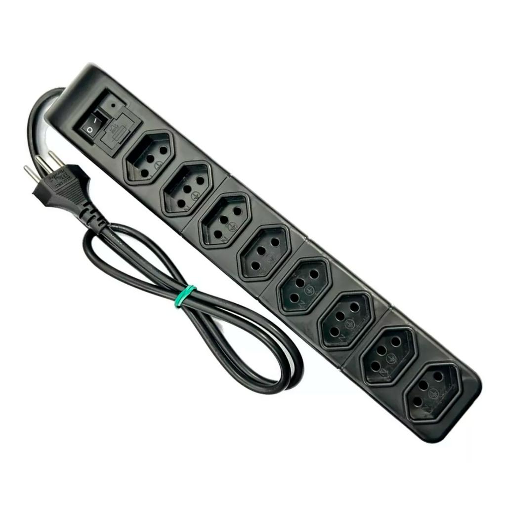Filtro De Linha 8 Tomadas Slim Bivolt PW em Oferta na Shopee