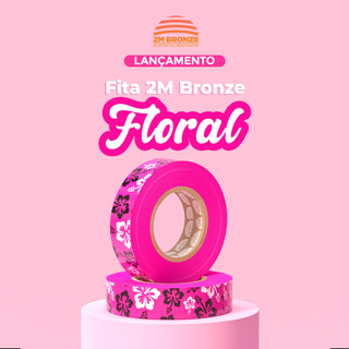 2M Fita Estampa Floral Pink em Oferta na Shopee
