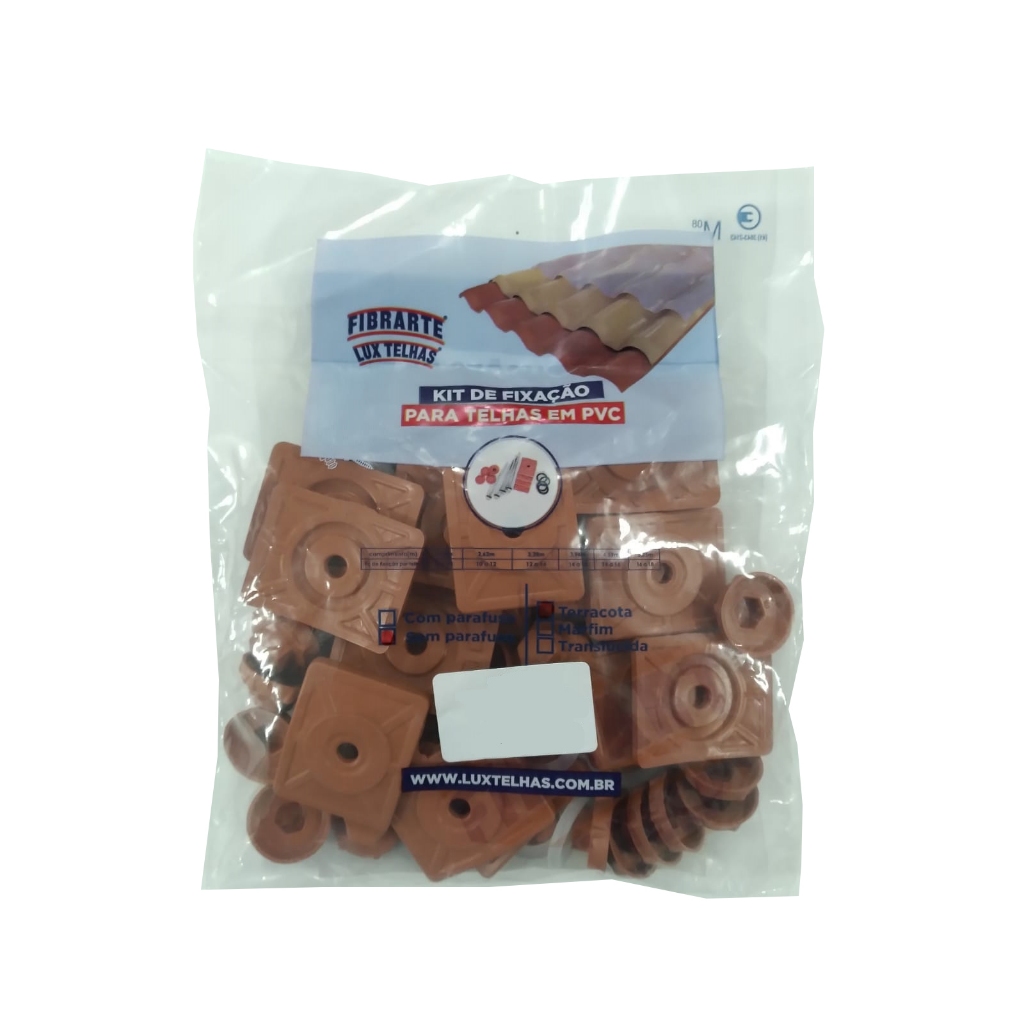 Kit Vedação Sem Parafusos Telhas Colonial Pvc - 20 Unidades