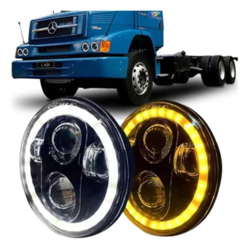 Par Farol 5,75pol 14,5cm Led Angel Eyes Mb1620 Cargo 2428