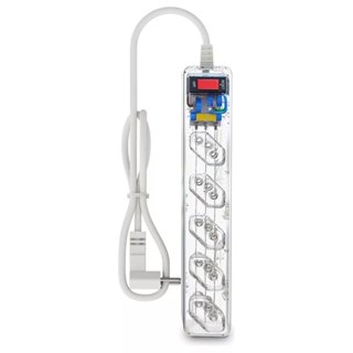 FILTRO DE LINHA + DPS ICLAMPER 5 TOMADAS LCF TRANSPARENTE em Oferta na Shopee