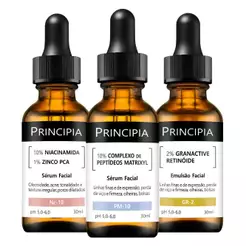 Principia Kit 3 Séruns Niacinamida + Peptídeos + Retinóide