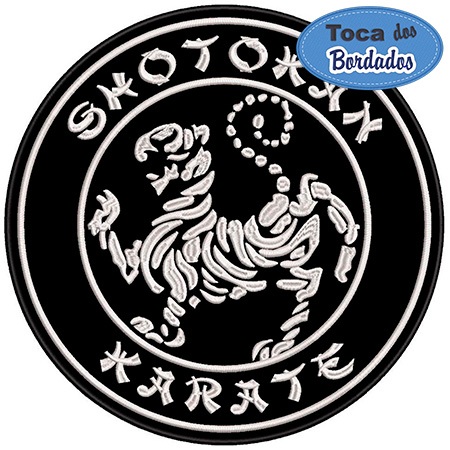 Patch Bordado Shotokan Karatê 25x25 cm Cód.4140 - Fixação Costura