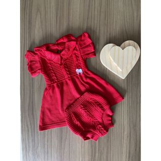 Vestido Calcinha Infantil Récem Nascido Menina Bebê Tricô Tricot em Oferta na Shopee