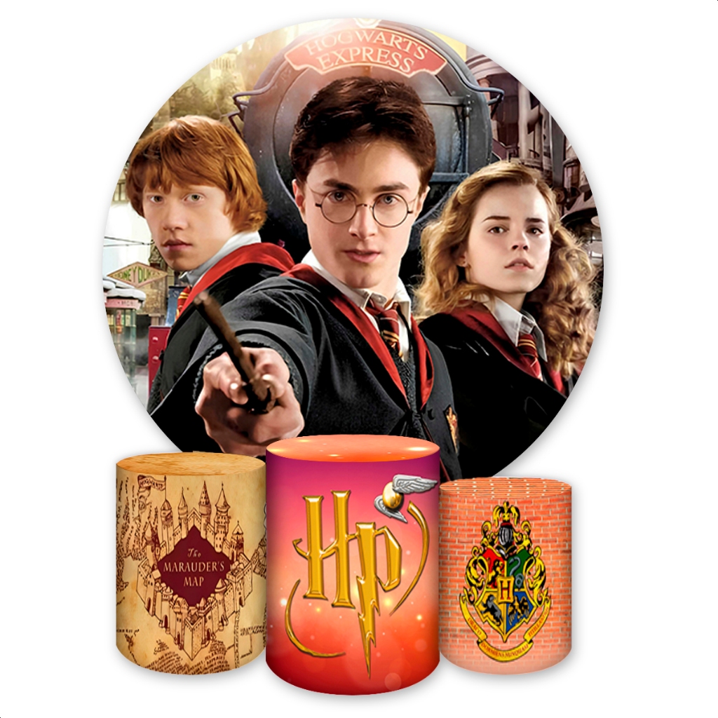 Capas Painéis de Festa Sublimados Vários Modelos Tema Harry em Oferta na Shopee