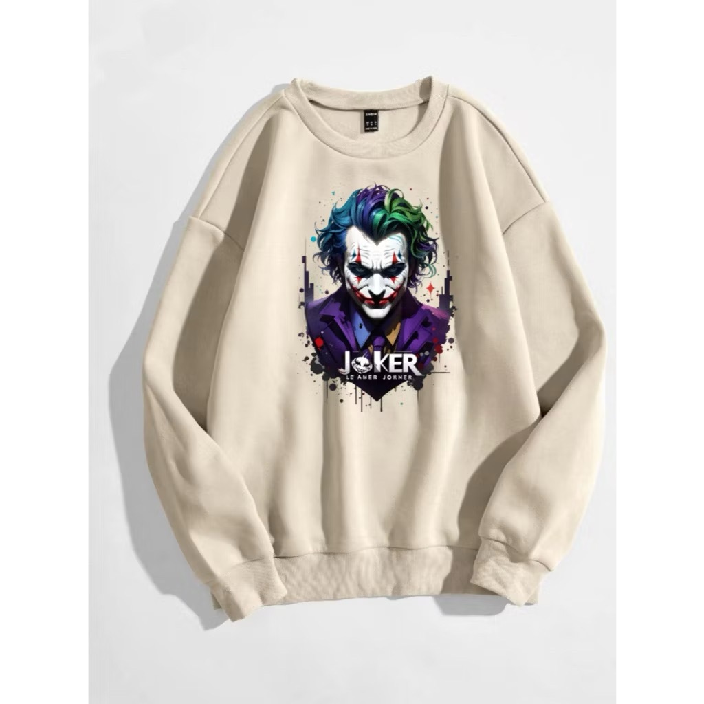Blusa Coringa Joker P ao XG Batman Coringa Coloridos Animado Art Moletom Careca Desenho Casaco de Frio