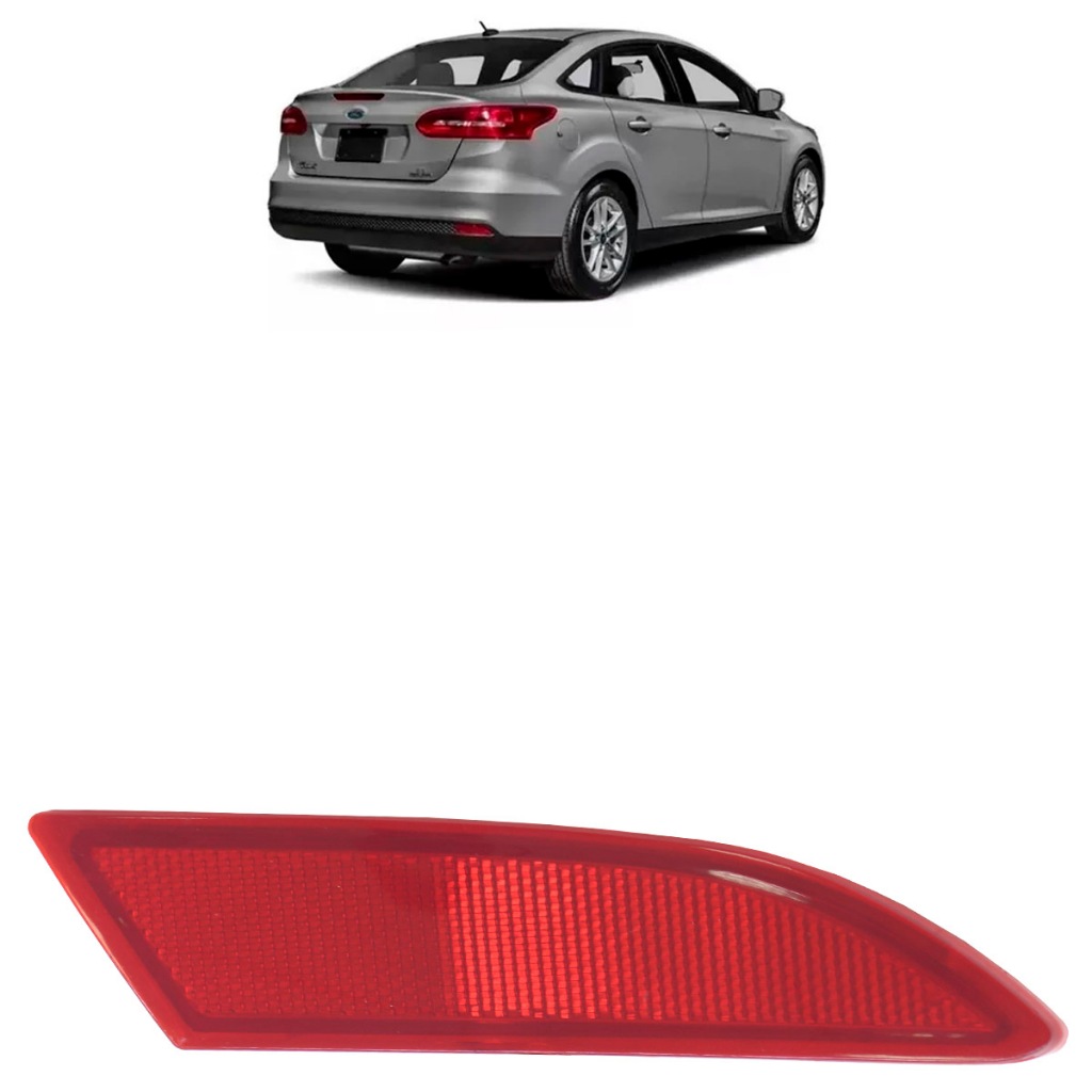 Refletor do Parachoque Traseiro Focus Sedan 2013 2014 2015 Rubi - Spare Parts and Accessories for Vehicles