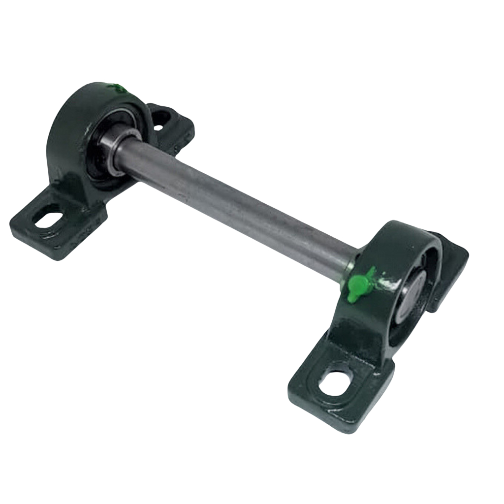 02 Mancal Tipo Apoio Pedestal c/ Rolamento + Eixo 20mm X 300mm