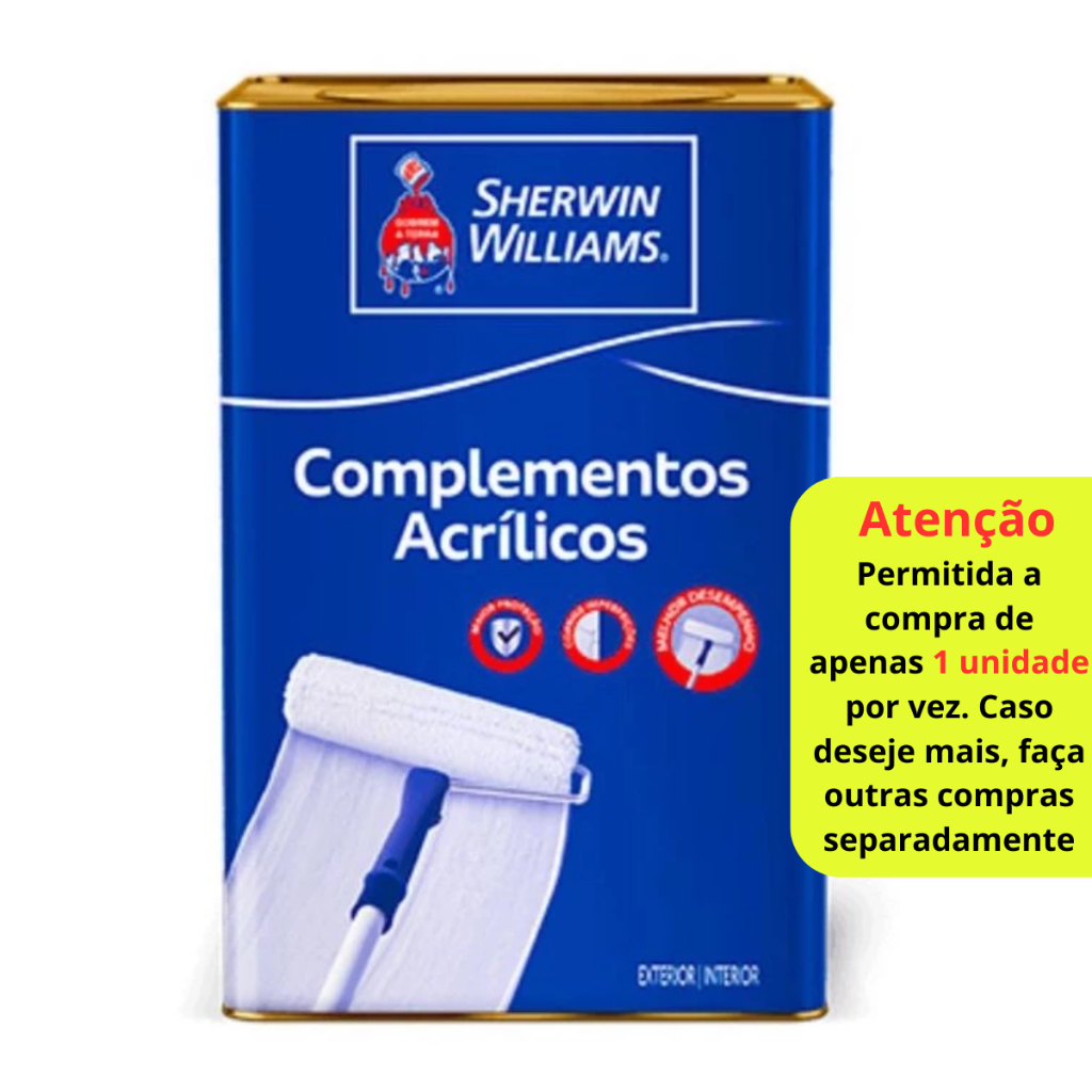 Selador Acrílicos Alta Durabilidade Sherwin Williams 18l em Oferta na Shopee