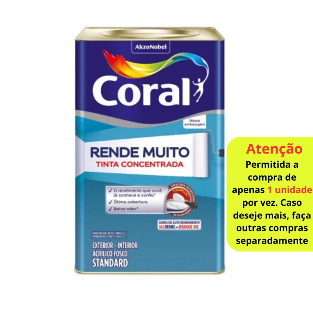Tinta Coral Rende Muito 18L - Branca em Oferta na Shopee
