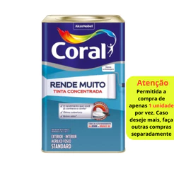 Tinta Coral Rende Muito 18L Branca – Ótimo Rendimento e Acabamento para Paredes