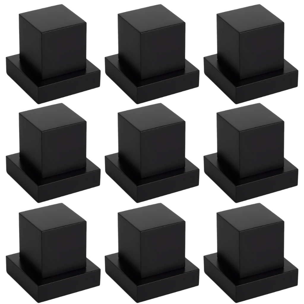 9 Acabamento de Registro Quadrado Preto Registro de 1/2 3/4 Pressão Gaveta Padrão Deca 100% Metal