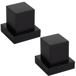 2 Acabamento Quadrado Preto Black Matte para Registro Pressão Gaveta 1/2 3/4 100% Metal