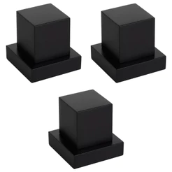 3 Acabamento Quadrado Preto Fosco Matte Padrão Deca para Registro Pressãp/ Gaveta 1/2 3/4 100% Metal