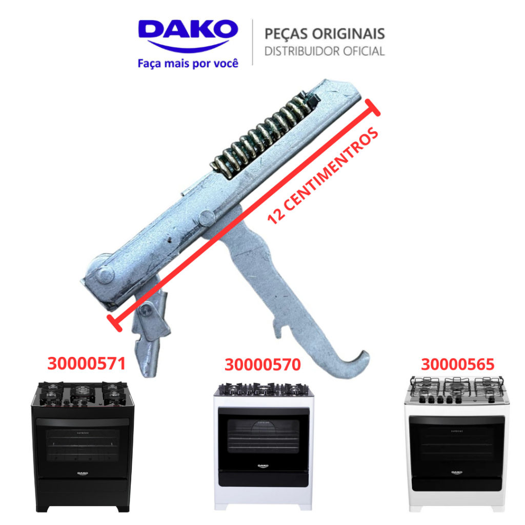 DOBRADIÇA MOLA PORTA FORNO + ARREBITES FOGÕES DAKO SUPREME GLASS E INOX TOTALMENTE ORIGINAL