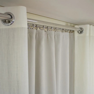 Cortina Gaze de Linho com Blackout 70% vedação em Tecido para Varão Duplo em Oferta na Shopee