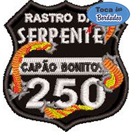 Patch Bordado Rastro da Serpente 5x4,5 cm Cód.2047