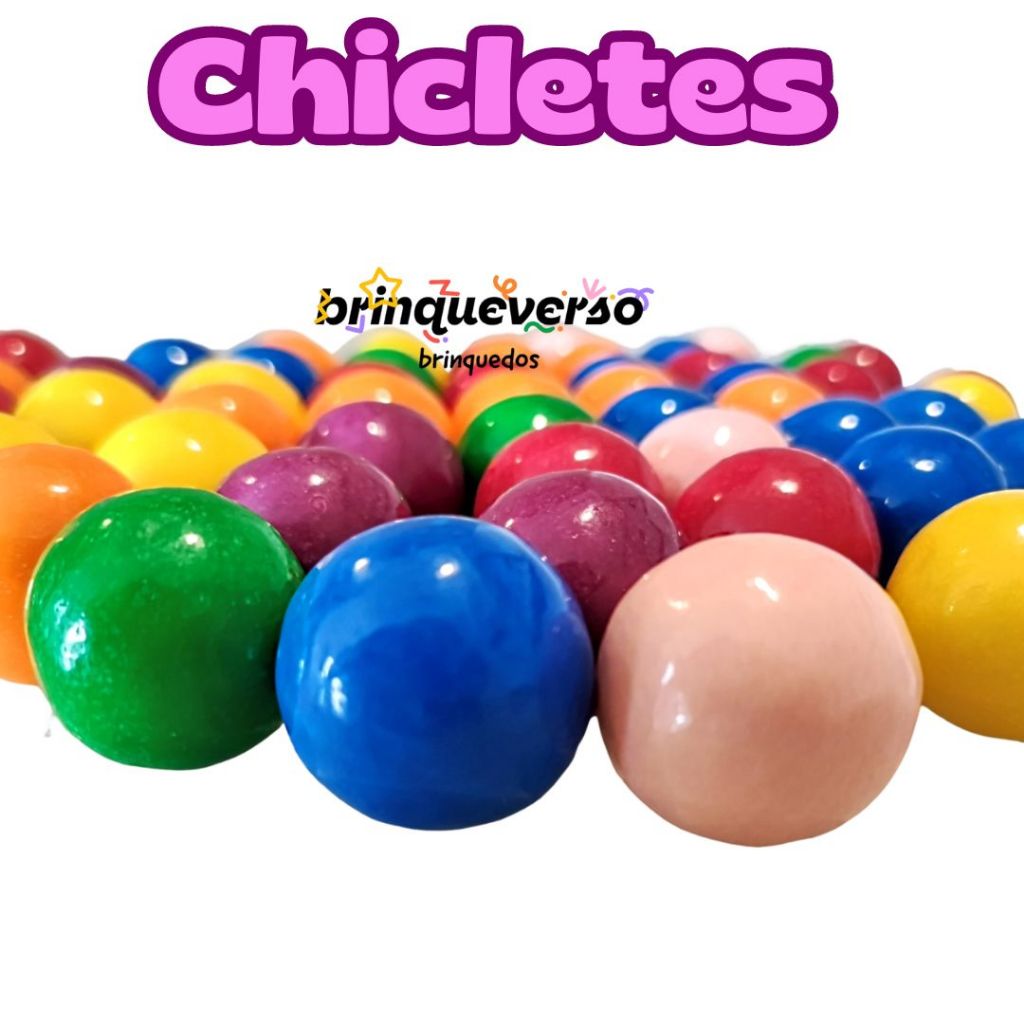 25/50Un. Chiclete. Goma de mascar bola. Ideal para: Lembrancinhas. Prenda. Aniversário. Festa