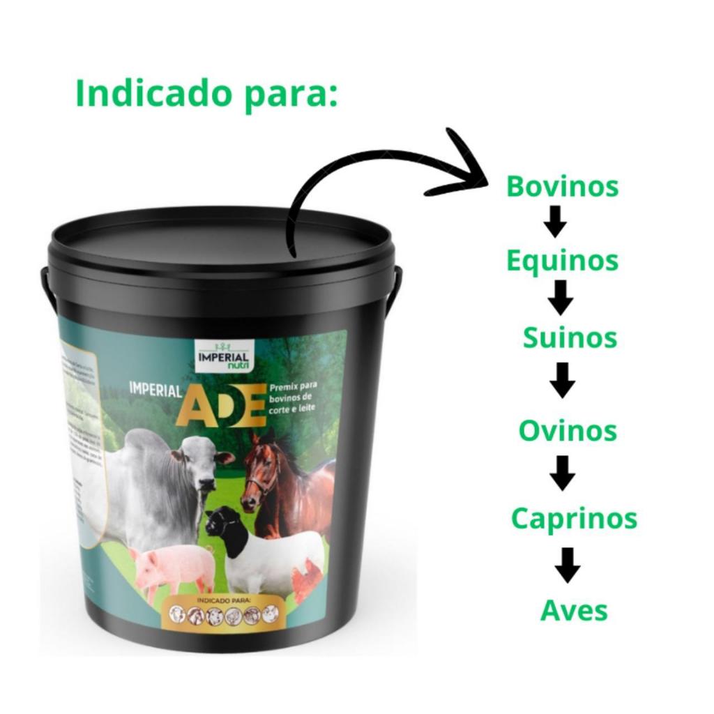 IMPERIAL ADE Premix Ade Em Pó Com Vitaminas A D3 E B12- 1kg.