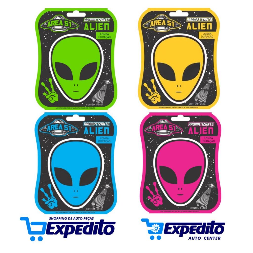 Aromatizante Cheirinho Natuar Miniatura para Veículos Automotivos  Area 51 Alien Centralsul