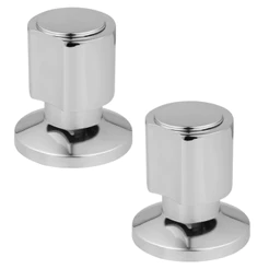 Kit com 2 Acabamentos Registro Deca Cromado Para Banheiro Volante Metal 1/2 3/4 Luxo C40
