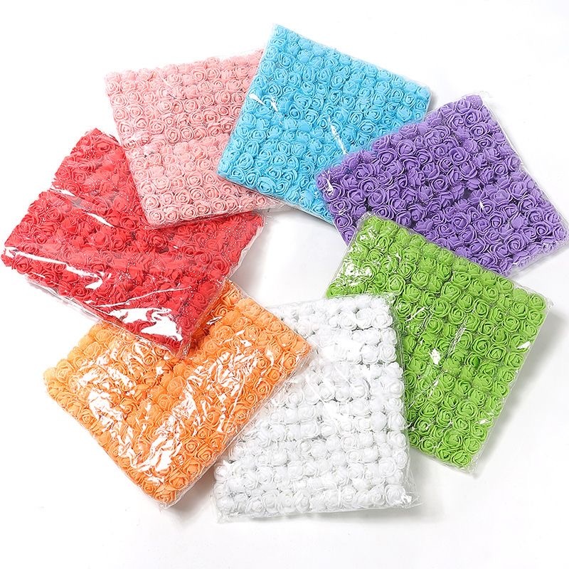 144 Mini Rosas Flores Rosinha Artificial Eva Cetim Decoração em Oferta na Shopee