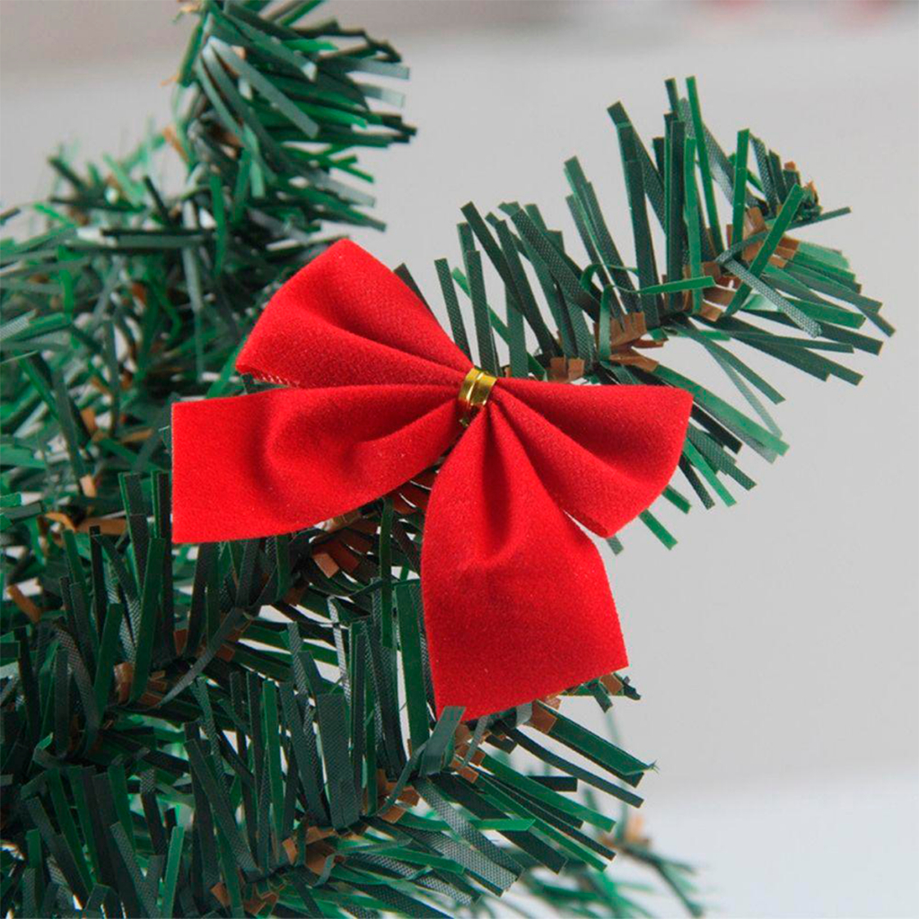 Kit 48 Laços Enfeite Natal Arvore Festão Decoração Natalina Promoção — imagem 2 de 2