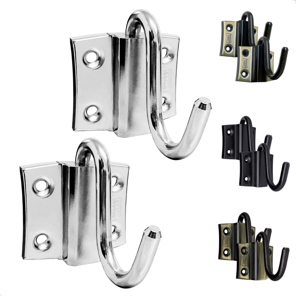 Par Gancho Titanium Aço Silencioso Para Rede De Descanso