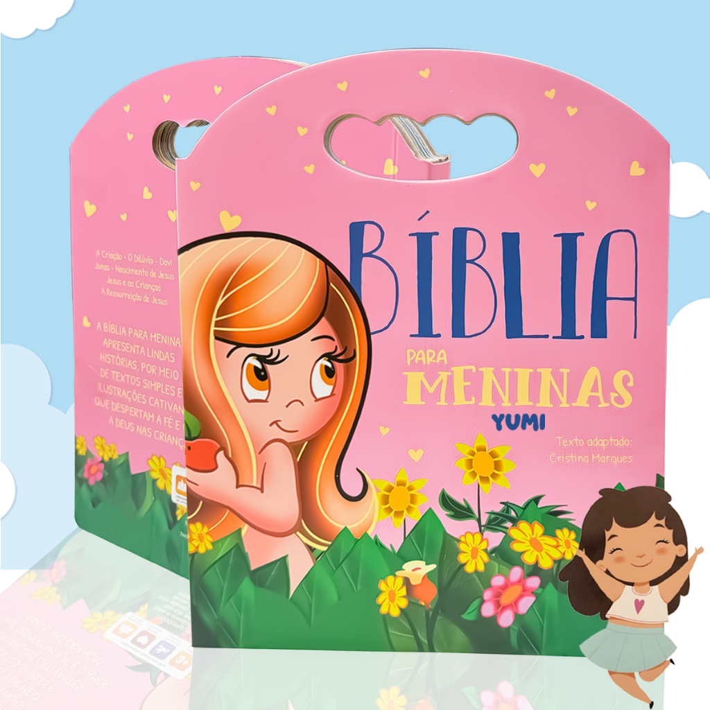 Livro Infantil Biblia Para Meninas Bíblia Rosa Infantil Capa Dura Com Alça em Oferta na Shopee