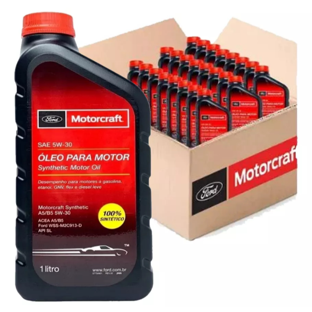 Kit 24 Litros 5w30 FORD Motorcraft 100% Sintetico Original Caixa fechada + Etiqueta Revisão Ford