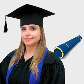 Capelo + canudo para formatura a pronta entrega . em Oferta na Shopee