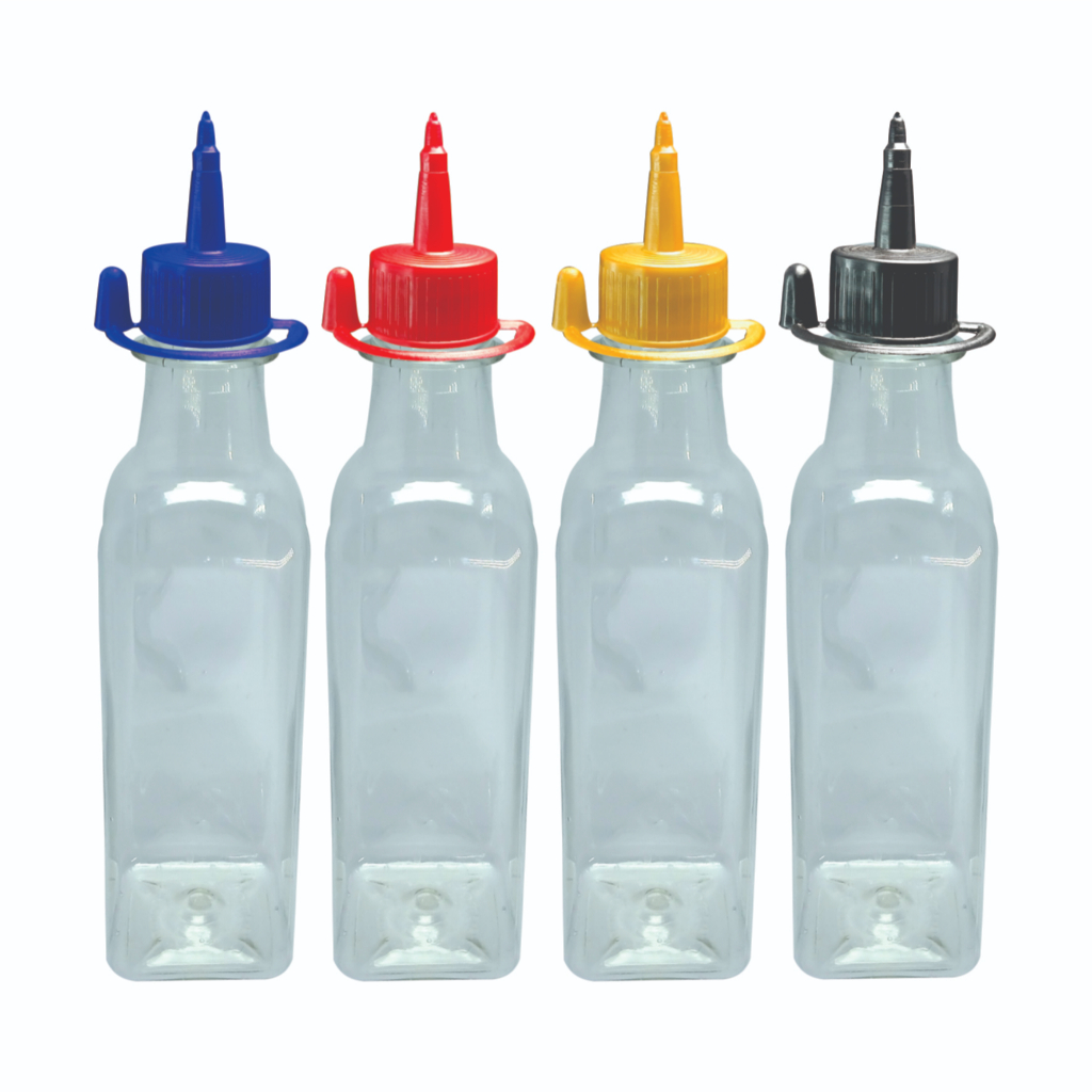 108 Frasco Plástico Cristal Pet 250ml C/ Bico Aplicador Aze