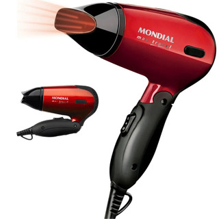 Secador De Cabelo Portátil Mondial Dobrável 1200w Bivolt