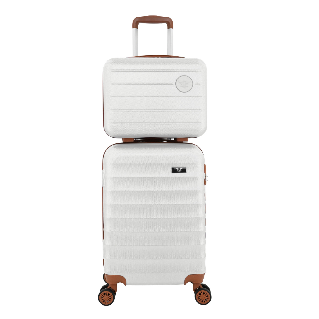 Kit Mala de Bordo Viagem Avião 10kg Pequena ANAC 55x35x23cm 4 Rodinhas 360 com Frasqueira de Mão ABS