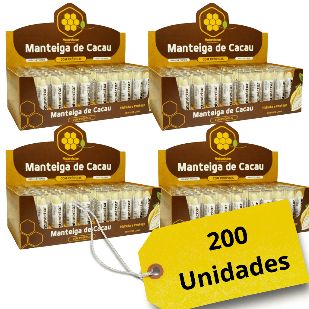 Combo 4X Display Manteiga de Cacau 200 unidades Natunéctar