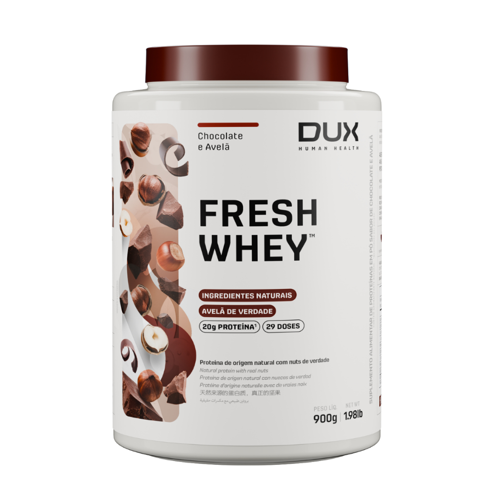 Whey Protein Dux Blend de Proteínas Pote 900g Fresh Whey Dux Nutrition