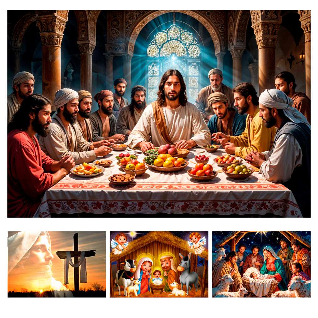 Fundo Fotográfico Religioso Santa Ceia em Tecido Cenários 2,20 x 1,50 Mt em Oferta na Shopee