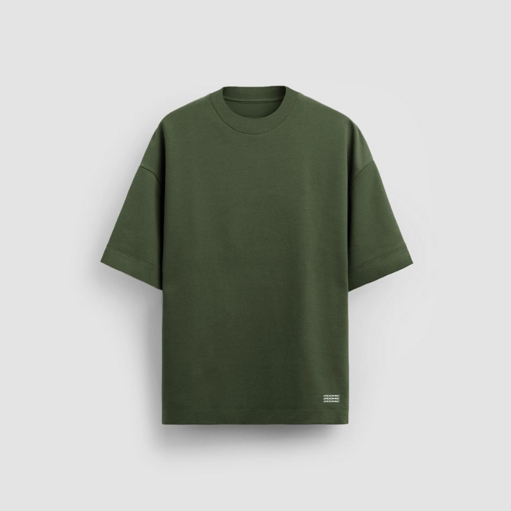 Camisa Masculina Oversized Premium 20.1 Verde Militar Lisa Camiseta Unissex Sem Estampa em Oferta na Shopee