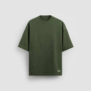 Camisa Masculina Oversized Premium 20.1 Verde Militar Lisa Camiseta Unissex Sem Estampa em Oferta na Shopee