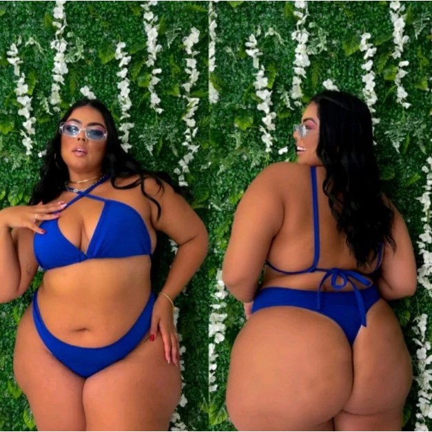 Biquíni Plus Size Modela o Corpo Levanta Empina Bumbum Feminino Confortável Zero Transparência Verão Anarruga
