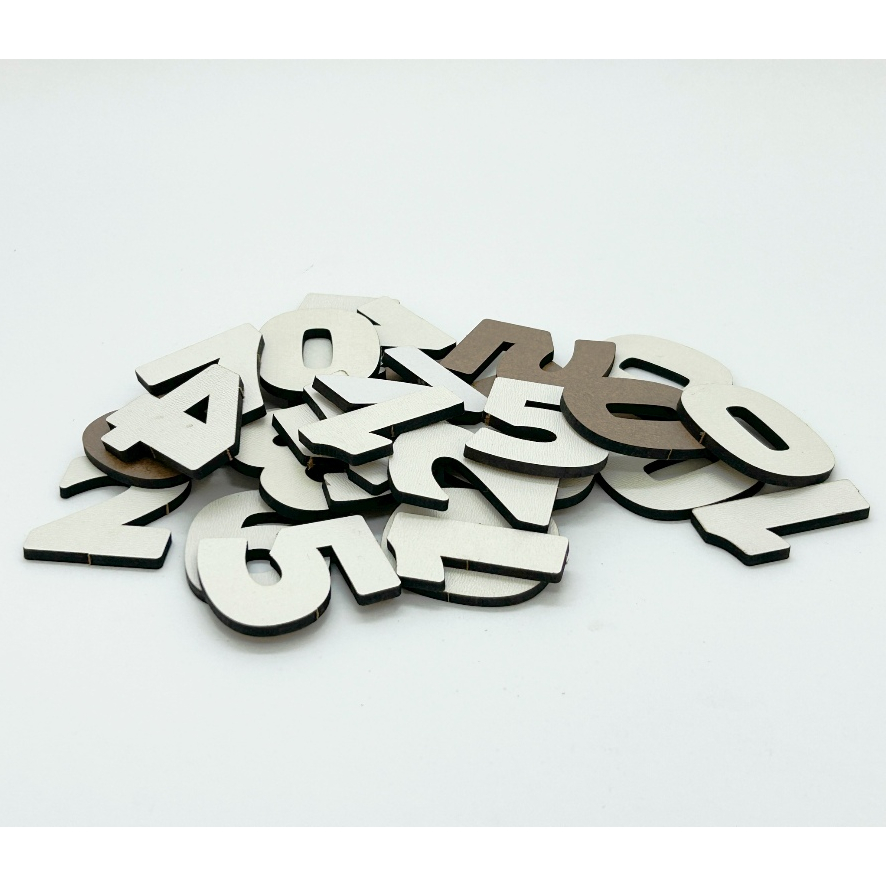 Números em MDF branco 3mm kit 10 unidades em Oferta na Shopee