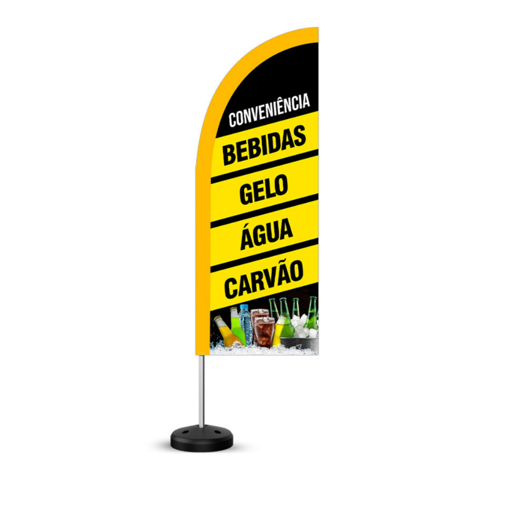 Bandeira Para Wind Banner Conveniência Somente Tecido 0,75x2,00 em Oferta na Shopee